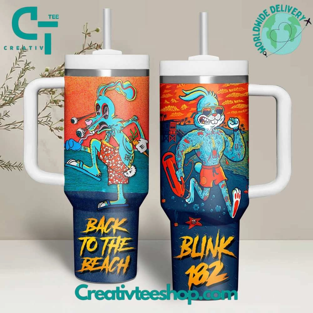 Blink-182 Back To The Beach Gift for Her, Him on Birthday Xmas 30oz or 40oz Tumbler LN