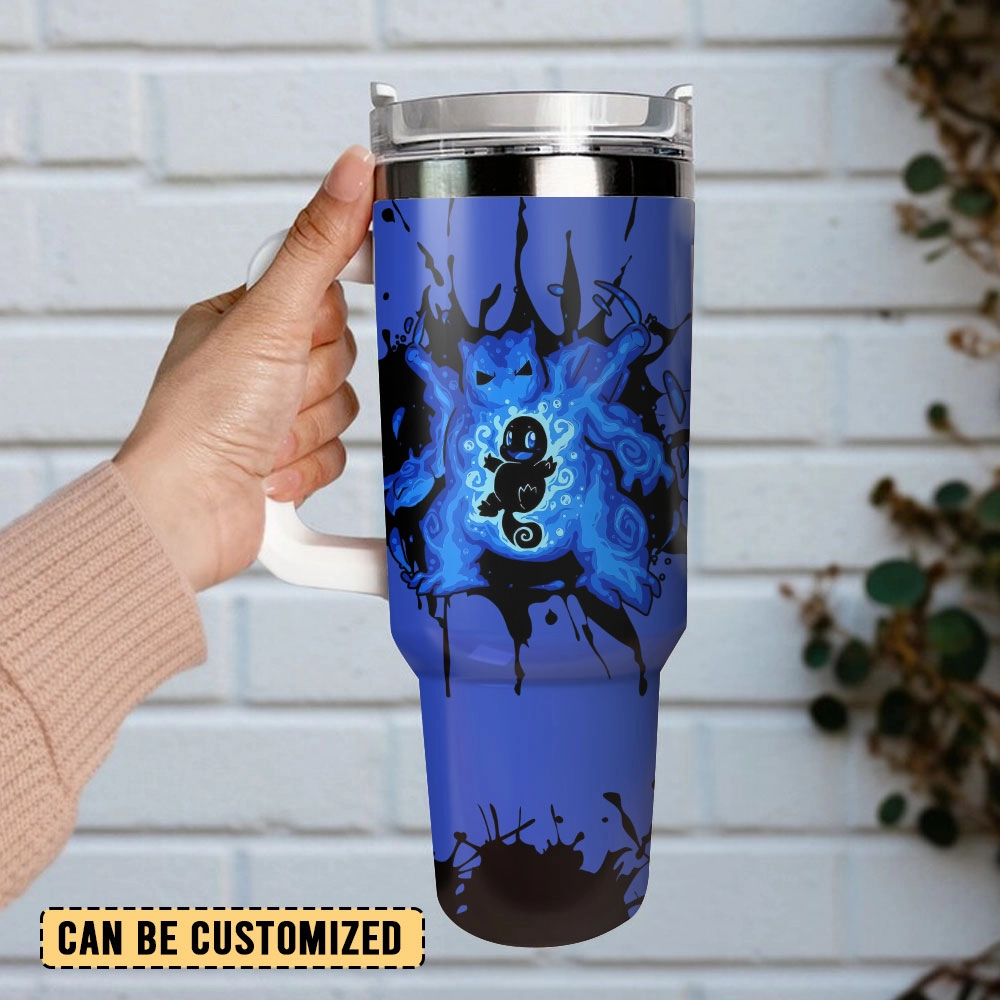 Squirtle Pokemon Anime Custom Quencher 30oz Or 40oz Stainless Steel Tumbler With Handle HG