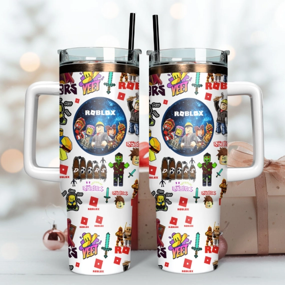 Roblox Lego Custom  Quencher 30oz or 40oz Stainless Steel Tumbler With Handle HG
