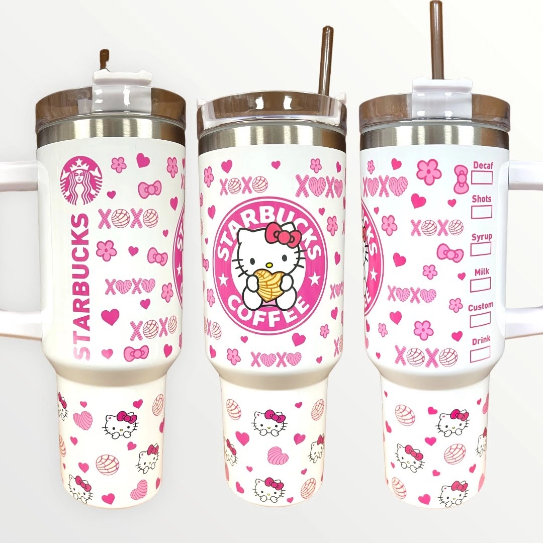 Hello Kitty 30oz or 40oz Quencher Tumbler with Optional Personalisation, Gifts for Friends NVA