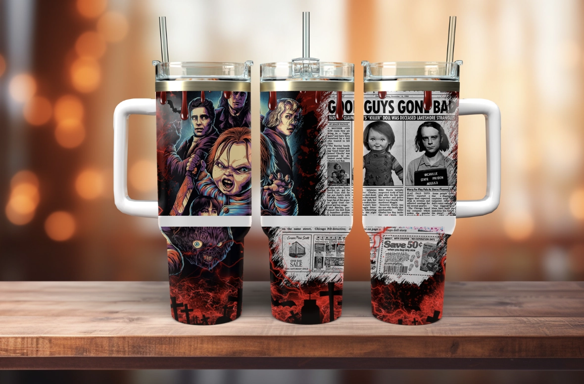 Chuckie Good Guys Horror Movies HG 30oz or 40oz Tumbler with Handle