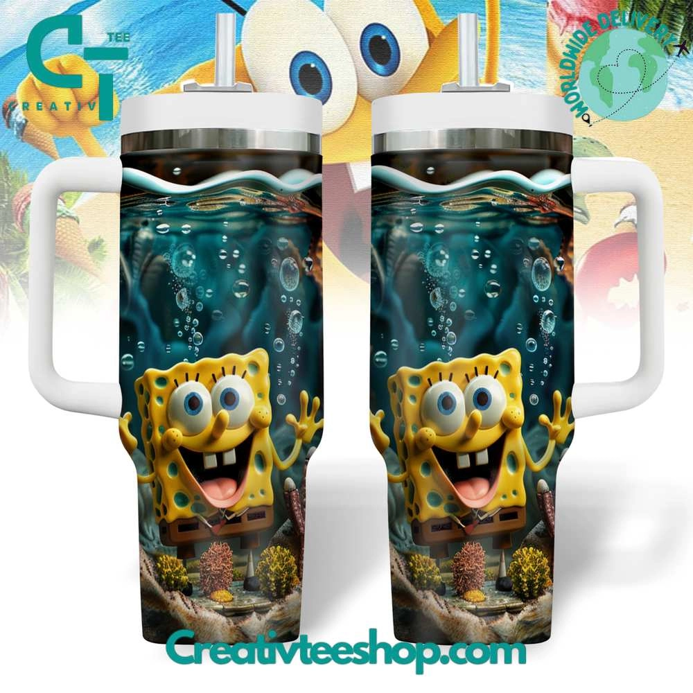 SpongeBob SquarePants Gift for Her, Him on Birthday Xmas 30oz or 40oz Tumbler LN