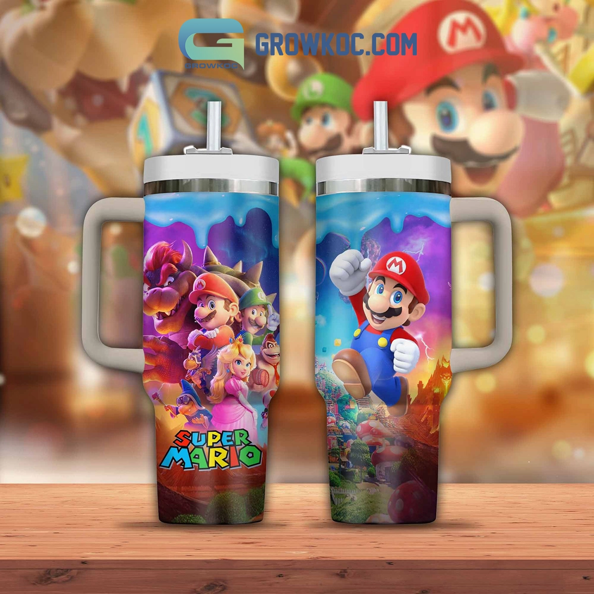 Super Mario Fan Love Memories 30oz or 40oz Stainless Steel Tumbler With Handle HG