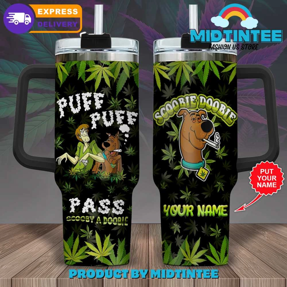 Pot Leaf Higher X Scooby Doo Personalized Birthday Xmas Gift For Her Him 30oz or 40oz Tumbler LN