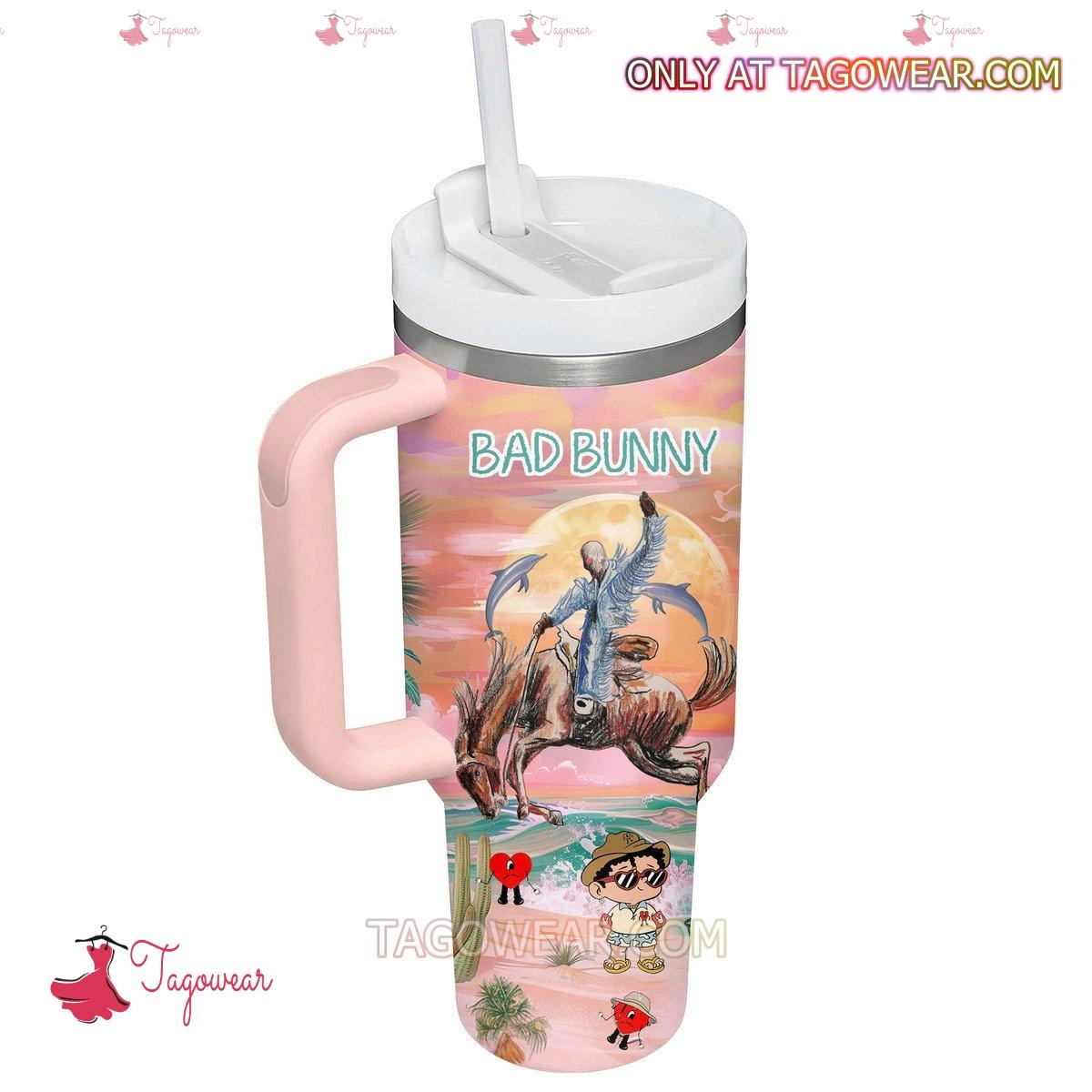 Bad Bunny Music Custom Quencher 30oz or 40oz Stainless Steel HG