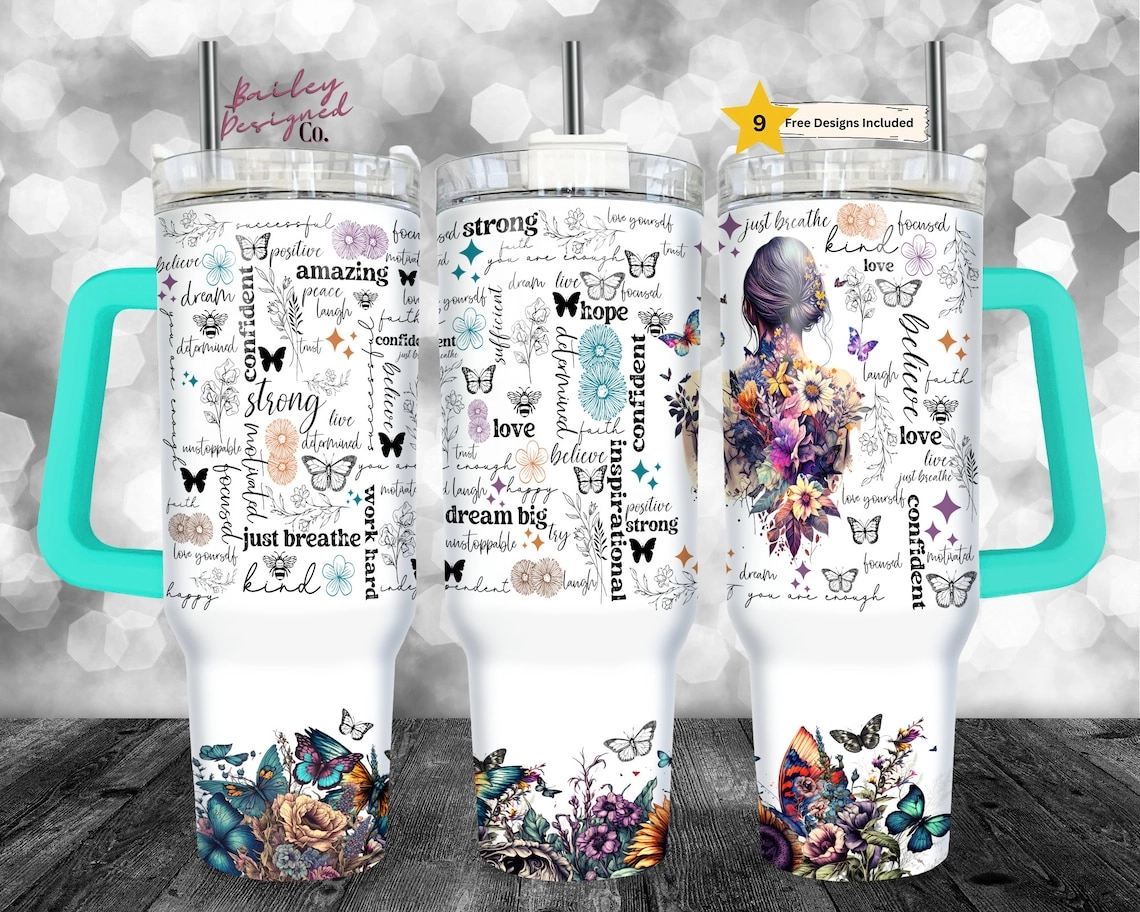 30oz or 40oz Tumbler Positive Affirmations Tumbler Gift For Her Him Birthday Gift LN