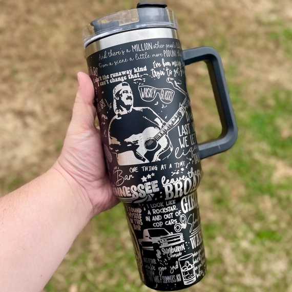 Morgan Wallen Signature Engraved Tumbler 30oz or 40oz Gift for Country Music Fan Cup HG