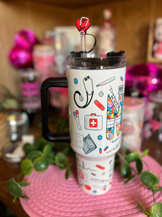 30oz or 40oz tumbler quencher tumbler tumbler with handle Nurse Life Nurse Tumbler Gift for Nurse Birthday Anniversary Gift HFN