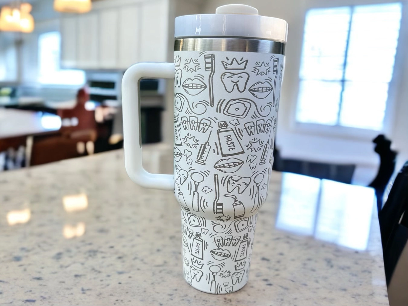 Dental tumbler|Dental hygienist tumbler|Gift for dental hygienist|Gift for dentist|Coffee mug for dentist 30oz or 40oz Tumbler with Handle, Birthday Anniversary Tumbler Gift HFN