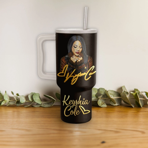 Keyshia Cole Music Custom Stanley Quencher 40oz Stainless Steel Tumbler HG With Handle