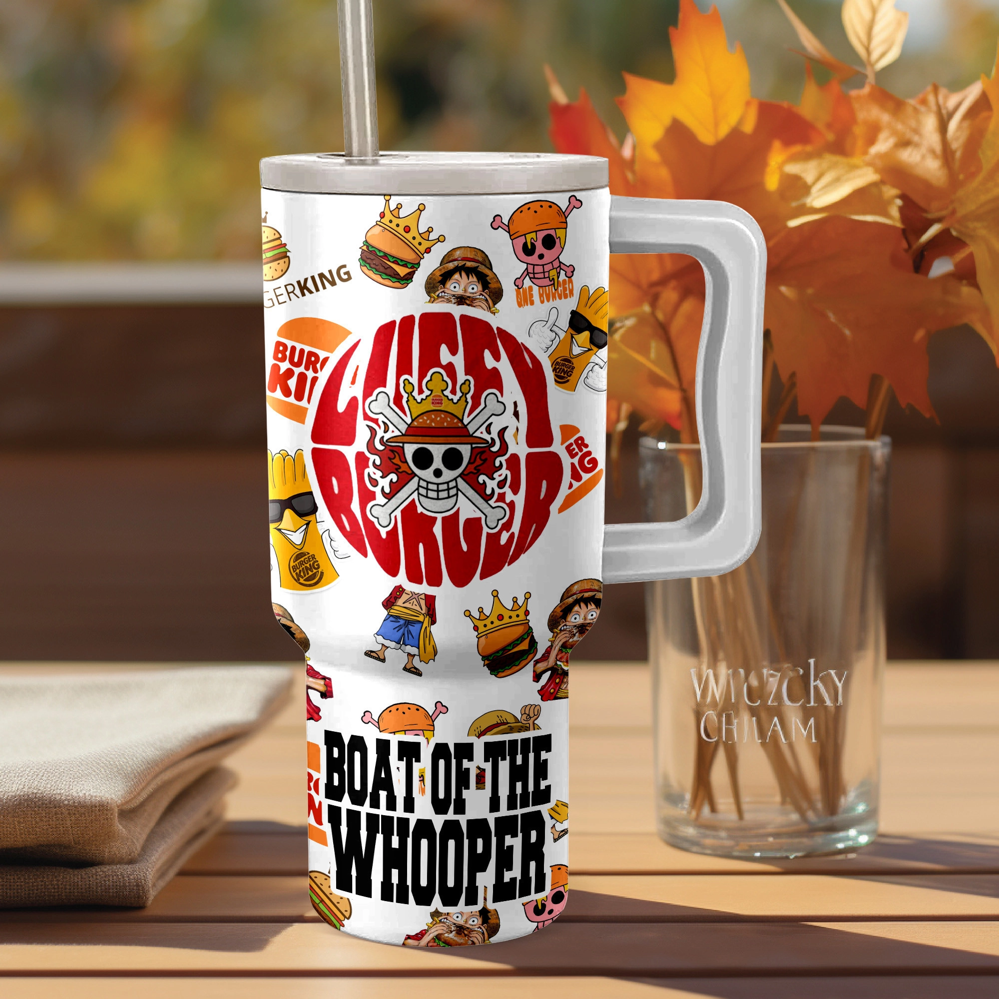 Pirate King One Piece Anime Custom Quencher 30oz Or 40oz Stainless Steel Tumbler With Handle HG