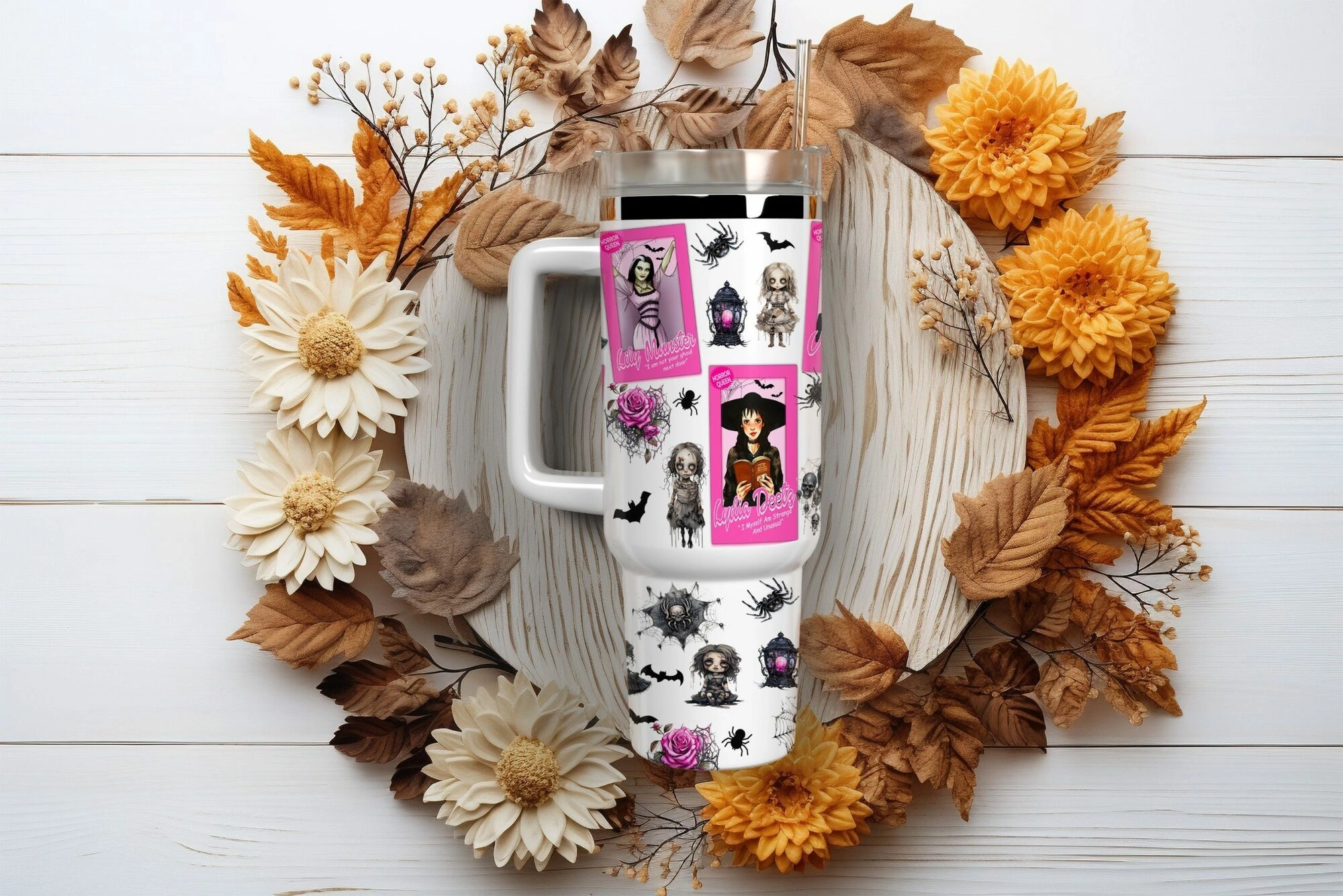 Queens Of Horror Movies Custom Quencher 30oz or 40oz Stainless Steel Tumbler With Handle HG