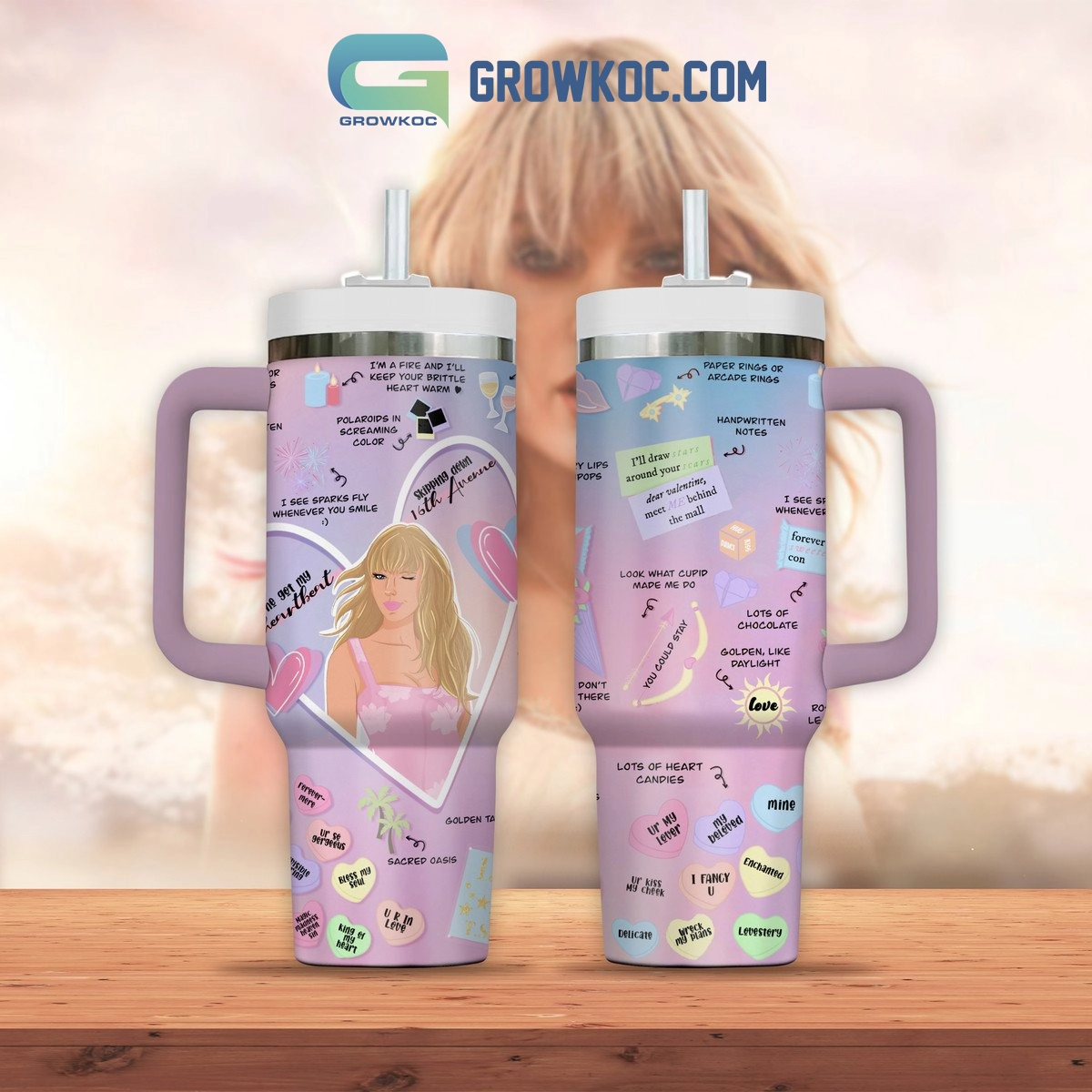 Taylor Swift Music Custom Quencher 30oz or 40oz Stainless Steel Tumbler With Handle HG