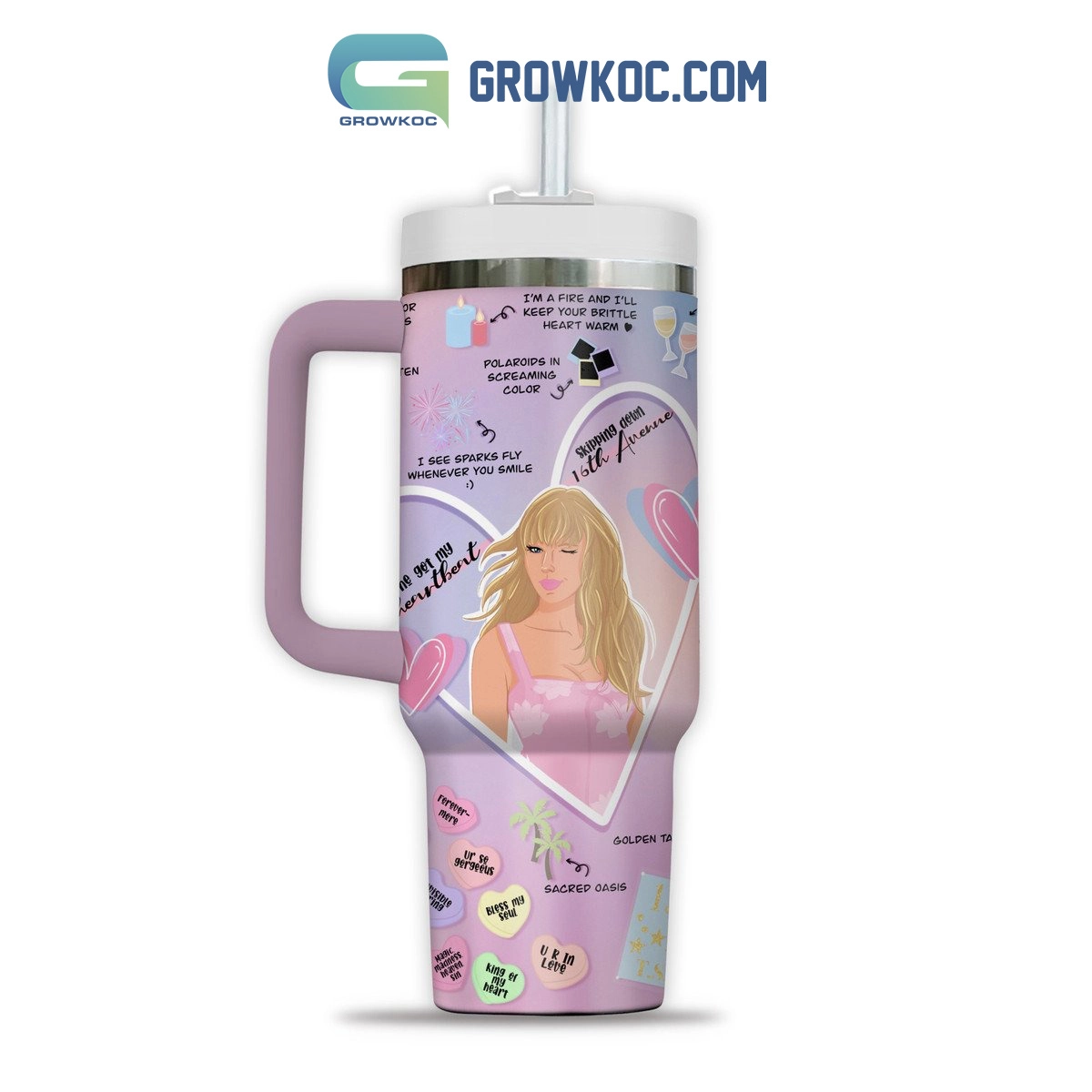 Taylor Swift Music Custom Quencher 30oz or 40oz Stainless Steel Tumbler With Handle HG