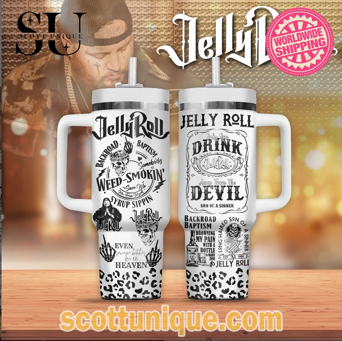 Jelly Roll Only One Drink Custom Premium 30oz or 40oz Stainless Steel Tumbler With Handle HG