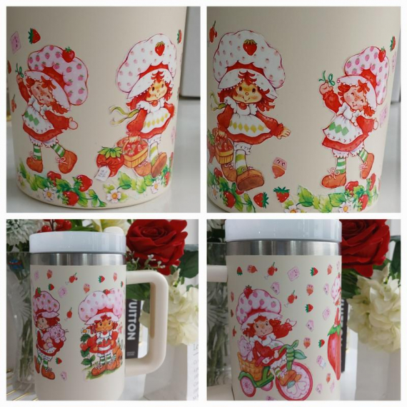 Strawberry Shortcake You Make Life Sweet Ver 2 Cartoon Custom  Quencher 30oz or 40oz Stainless Steel Tumbler With Handle HG