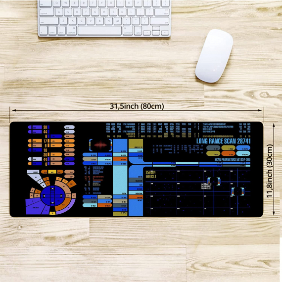 Trekkies Trekker Sci-fi Control Console Display Desk Mat, Large Gamer Mouse pad Gaming Computer Accessories, Gaming Room Decor, SciFi Gift HG