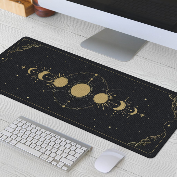 Moon phases Stars in space horoscope desk mat Mouse Pad Gift QDH