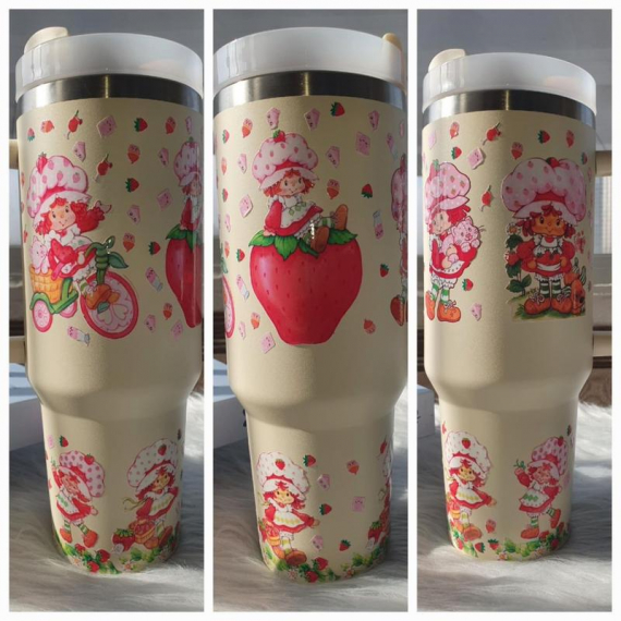 Strawberry Shortcake You Make Life Sweet Ver 2 Cartoon Custom  Quencher 30oz or 40oz Stainless Steel Tumbler With Handle HG