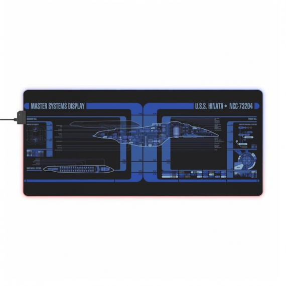 Trekkie Trekker Sci-fi Control Console Display Gaming RGB Mousepad Led Gaming Computer Accessories HG