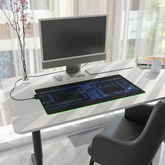 Trekkie Trekker Sci-fi Control Console Display Gaming RGB Mousepad Led Gaming Computer Accessories HG