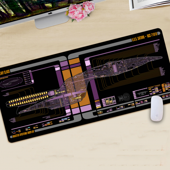 Sci-fi Control Console Display Desk Mat, Trekkie Trekker Large Mouse pad for Desk, Gamer Mouse pad, Laptop Pad Mat, Game Mat, Gaming Computer Accessories, Gaming Room Decor, SciFi Gift KMH
