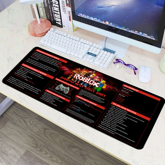 Roblox Cheat Sheet Roblox Gaming Mouse Mat Mousepad Roblox Gaming Desk Mat QDH