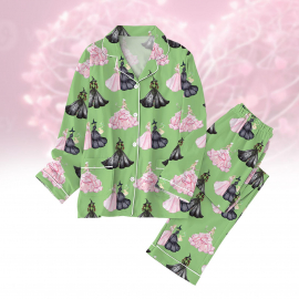 Wicked The Musical Changed For Good Witch Pink And Green Wizard Movie Fan Gift Elphaba And Glinda Pj Set Sleepwear Pajama Sets HG
