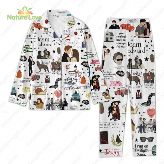 The Twilight Saga Pyjama Pajamas Set Edward Bella Pajama Vampire PJs Xmas Gift For Fan HG