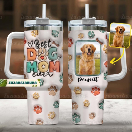il_794xN.5913632282_9xx9.jpg Best Dog Mom Ever Custom Photo Dog Dog Mom 30oz or 40oz Tumbler Tumbler With Handle HG