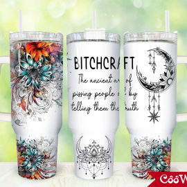 il_x.5115338986_8yf9.jpg Bitchcraft Boho Moon and Flowers Magic and Celestial Combo 2 30oz Tumbler with Handle, Birthday Anniversary Tumbler Gift HFN